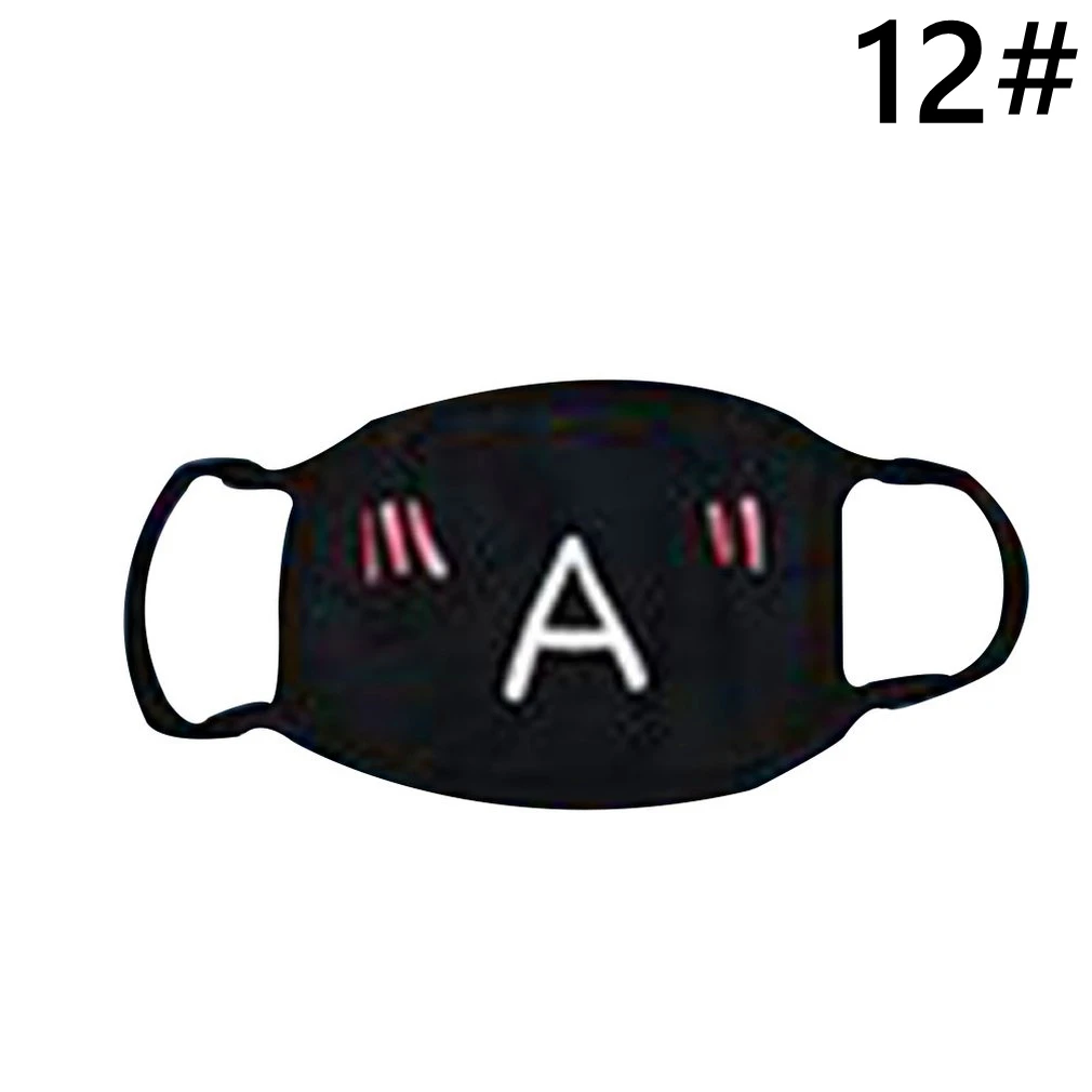 1PC Cotton Dustproof Mouth Face Mask Unisex Korean Style Kpop Black Bear Cycling Anti-Dust Cotton Facial Protective Cover Masks