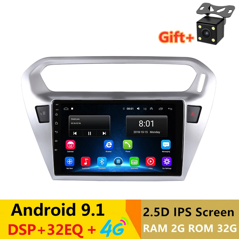 

10.1" 2G RAM 32G ROM Android Car DVD GPS For Citroen Elysee for Peugeot 301 2014 2015 2016 audio car radio stereo headunit wifi