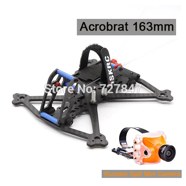 

HSKRC Acrobrat 163 163mm 3 inch Mini quadcopter frame kit Support 3 inch Propeller / Runcam Split Mini 2 Camera