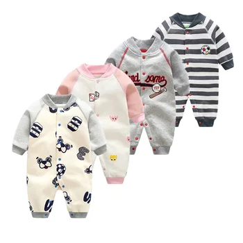 

Ins Baby Cotton Rompers Infant Baby Boys Girls Long Sleeve Rompers Cartoon One Piece Clothes Toddlder Baby Clothes Spring Autumn