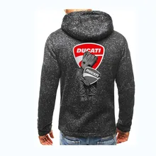 Новинка, Мужская толстовка Ducati с логотипом автомобиля, увеличивающая рост, на молнии, повседневная одежда, модная спортивная бейсбольная форма Harajuku, куртка