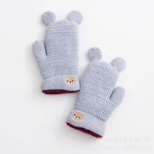 Sheng qi/ г. Зимняя новая стильная детская вязаная сумка Абердин милый медведь Холтер плюс бархатные теплые перчатки завод прямой Se