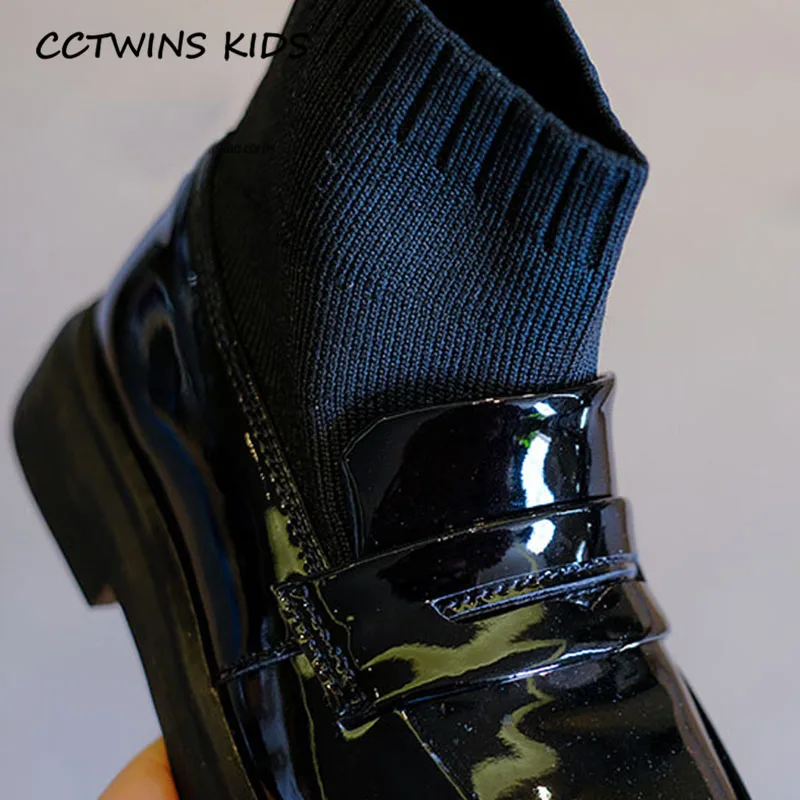 CCTWINS/детская обувь; коллекция года; зимние модные короткие ботинки для девочек; Детские слипоны из искусственной кожи; детские черные теплые ботинки для малышей; FB1800