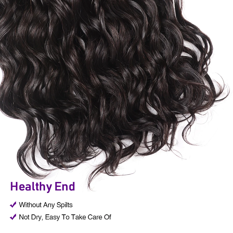 Волосы UNICE Kysiss серии 8А натуральные волнистые человеческие волосы пряди с фронтальной застежкой 3 пряди индийские девственные волосы