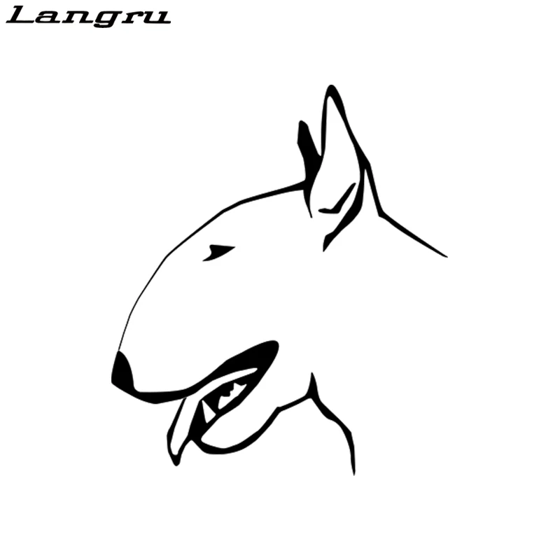 Langru I Love My Bull Terrier автомобильные Стикеры милые стикеры на автомобиль милая и