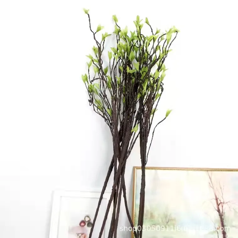 

100CM Artificial Tree Branch PU Simulation Feel Tender Leaf Branch Flower Arrangement Supplies Home Accessories House Deco Plant