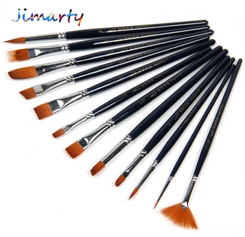 

12pcs different shape nylon hair paint brush gouache watercolor brush oil painting acrylics brush art supplies