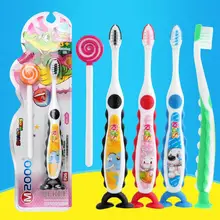 Мультяшная ручка, милая детская зубная щетка, Мягкая Повседневная случайная 1 зубная щетка, 1 скребок, детская зубная щетка