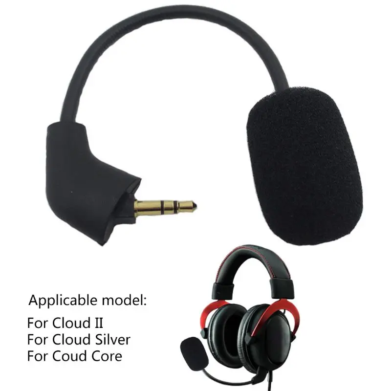 Micrófono de juego de repuesto para auriculares Hyperx II, 3,5 Mm, flexible, 360 grados