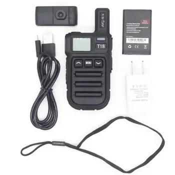 

Portable T18 Mini Walkie Talkie Radio Station Communicator Transmitter Radio Transceiver Set Talkie With Vibration Function