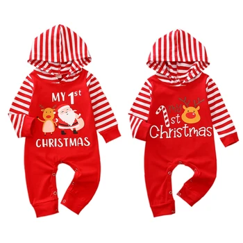 

Winter Newborn Fleece One-Pieces Rompers Baby Clothing Girls Hoodie Fluffy Boys Clothes Toddler Warm Sleepwear christmas#1