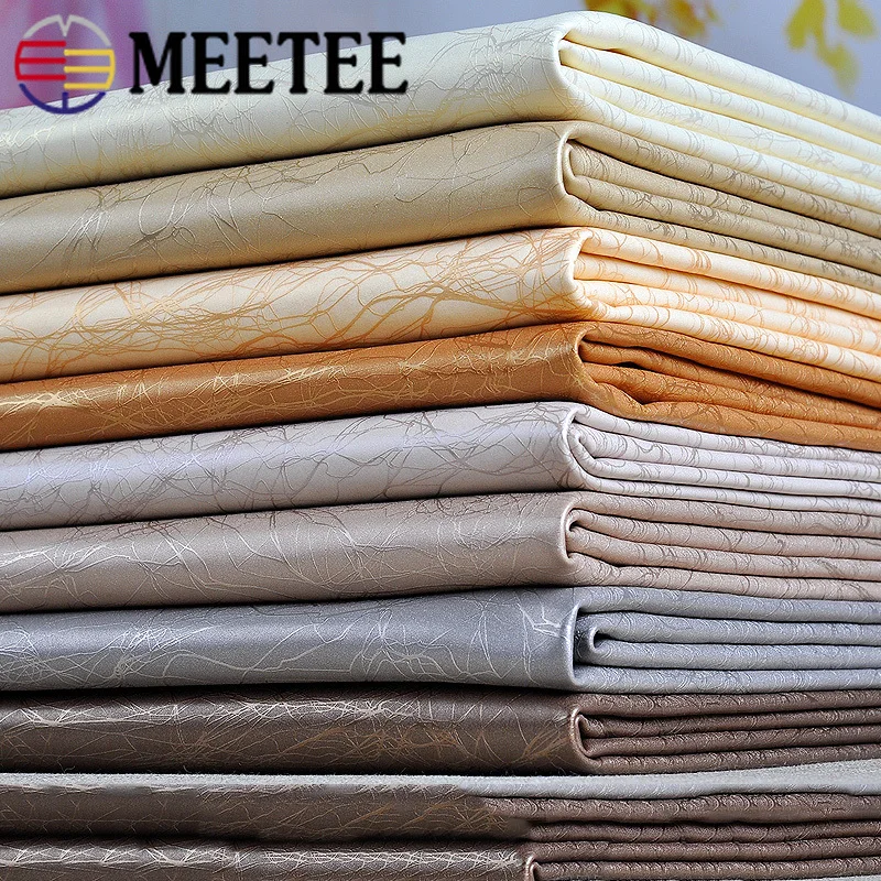Meetee 50X138cm Artificial PU Lightning Leather Fabric Home Textile Decorative Craft Waterproof DIY Sofa Material | Дом и сад