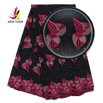 

Swiss Voile Lace With Stones In Switzerland 2019 Hot High Quality 100 Cotton African Dry Embroidery Lace Fabric AMY2760B