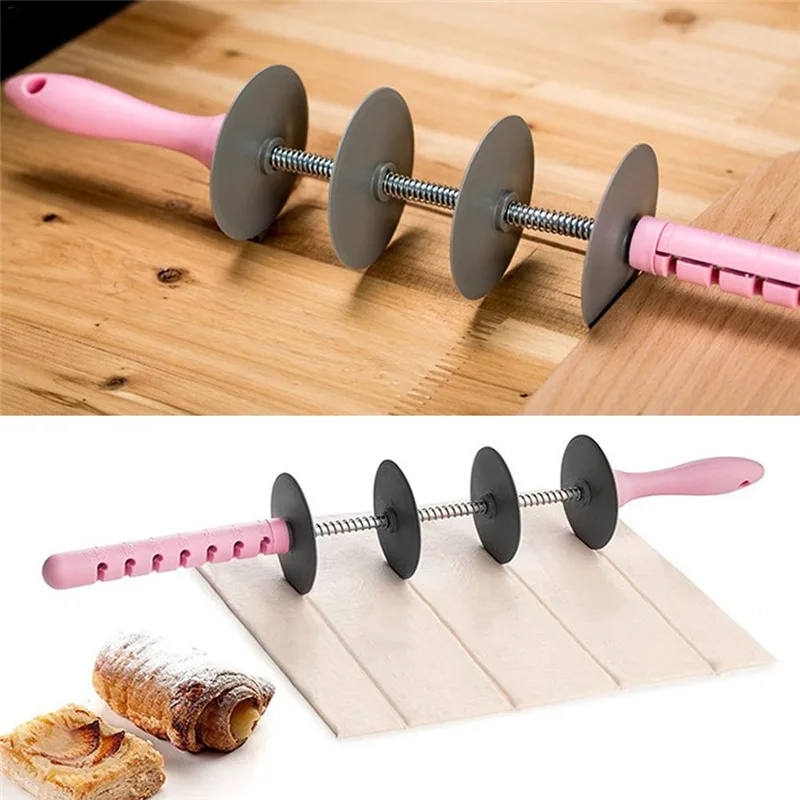Rolling Pin Multi-function Bread Set Adjustable Blade Roller Pins Croissant Cutter embossed rolling pins for cookies