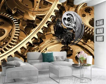 

3d Wallpaper Mural Golden Pinion Premium Effect Picture Decoration Living Room Bedroom Golden Wallpaper Promotion