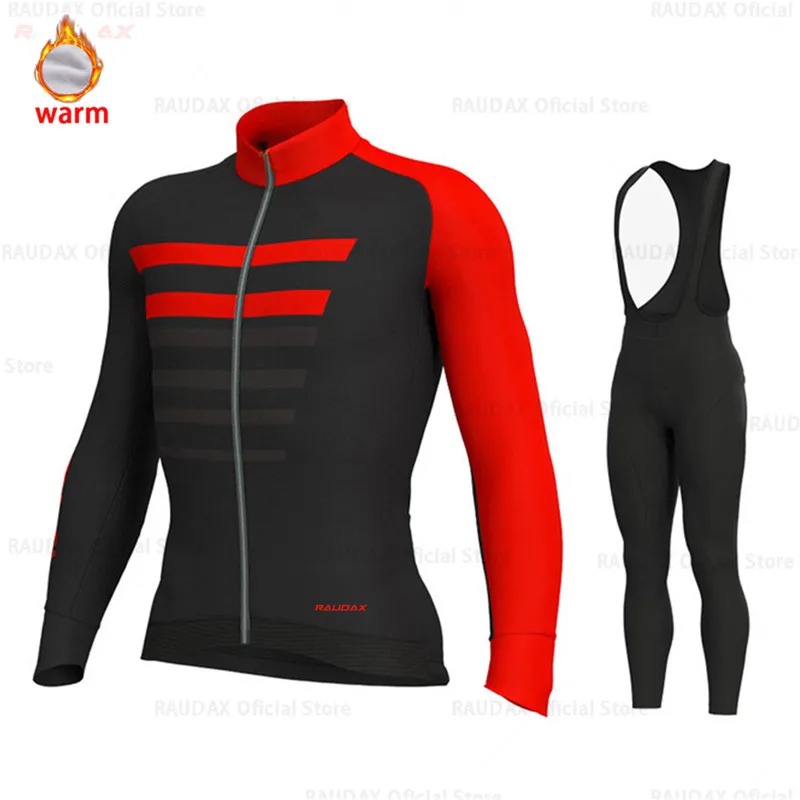 

2019 Pro Team Winter Long Sleeve Cycling Jersey Set MTB Bike Clothing Uniform Men's Thermal Fleece Bicycle Maillot Ropa Ciclismo