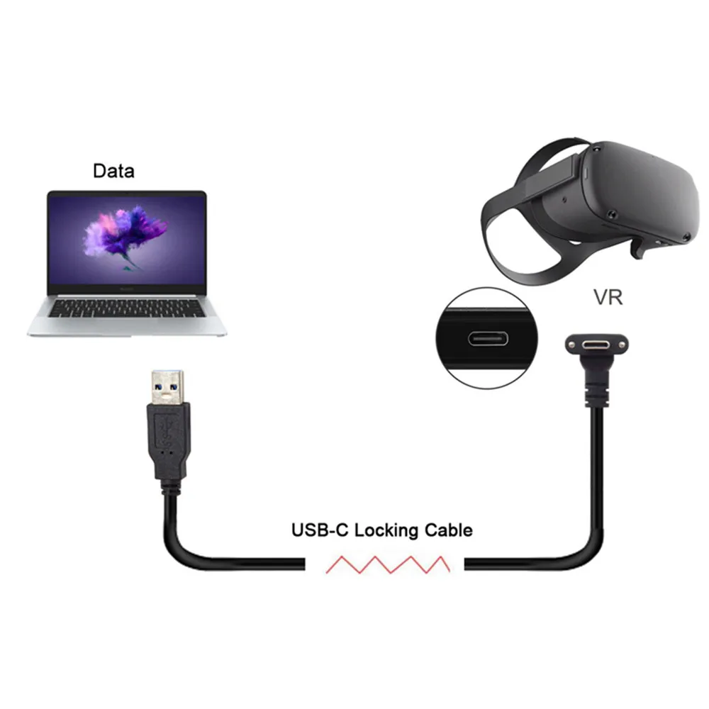 Link Cable Compatible for Oculus Quest 2 Rift S 16FT/5M USB 3.2 Gen 1 Type C to A High Speed Data Transfer Fast Charging Nylon Braided Cord for VR Virtual Reality Gaming Headset PC VersionTECH 