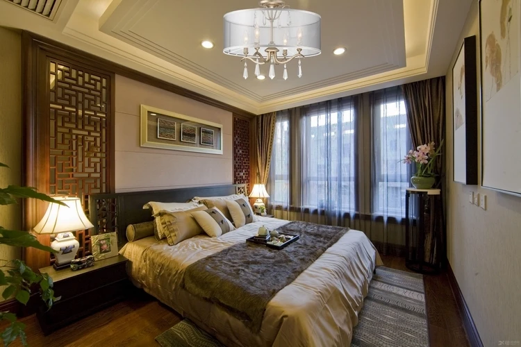 European Style White Fabric Shade LED Modern K9 Crystal Chandeliers E14 Lustres De Cristal Chandelier