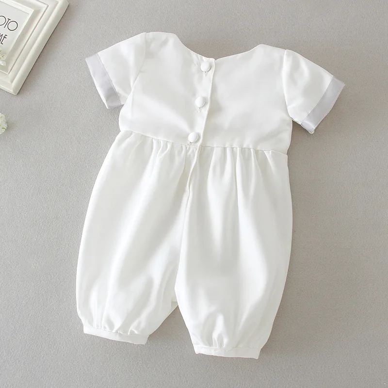 Одежда для маленьких мальчиков комплект одежды для крещения в белую полоску, кнопка-переключатель, комплект одежды для новорожденных, одежда для дня рождения для мальчиков от 3 до 24 месяцев