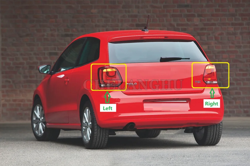 Подходит для VW Polo 6R Хэтчбек 2009 2010 2011 2012 2013 авто-Стайлинг задний левый и правый хвост светильник Корпус не лампочки