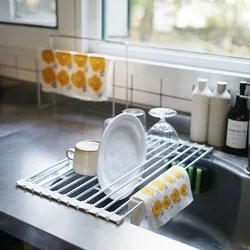 Gadget Drain Kitchen Sink Organizer Rack Towel Sponge Soap Holder Portable Sinks Bathroom Cuba Cozinha Kitchen Accessories YQ50