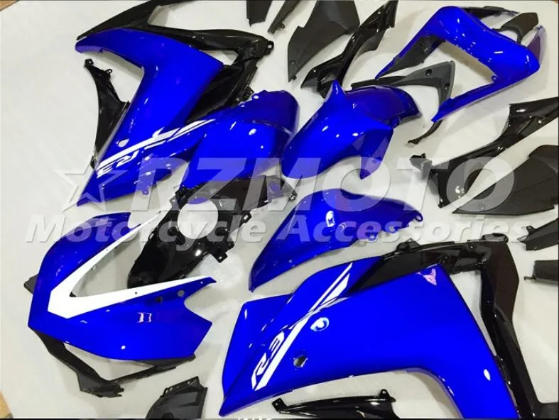 Стиль ABS литьевая форма мотоцикл Обтекатели подходит для YAMAHA R3 R25- 15-19 обтекатель кузова набор на заказ синий черный