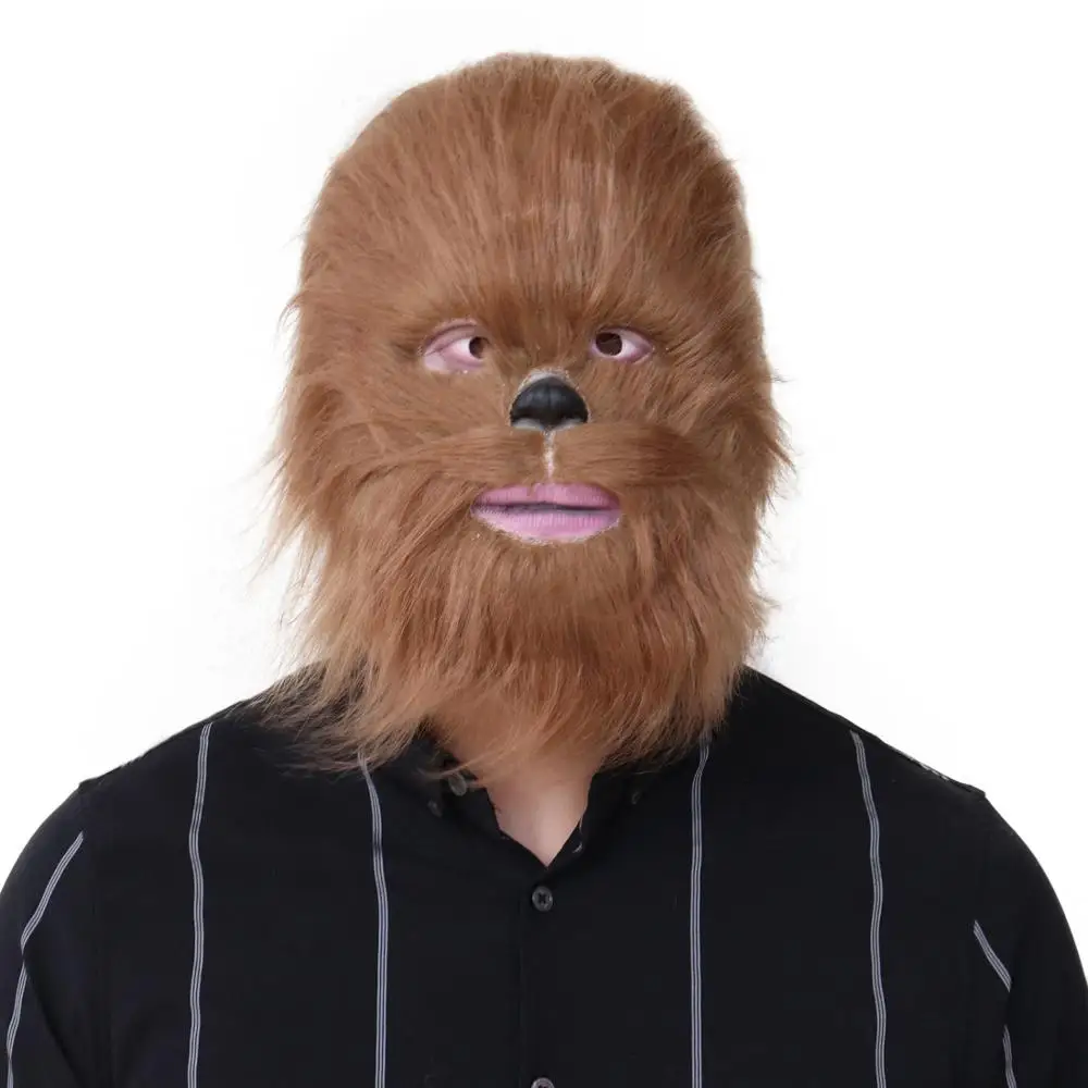 

Chewbacca Mask Star Wars The Force Awakens Cosplay Helmet Mask With Fur Carnival Party For Kids Adult