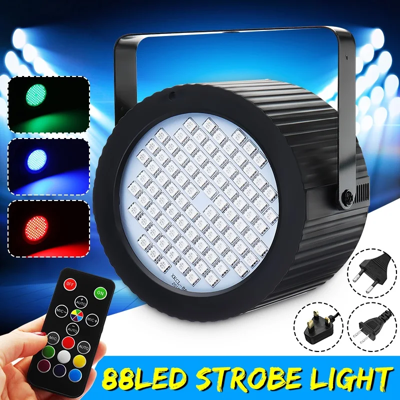 

LED Light Laser Projector Lamp Mini Lighting Effect 20W 88 LED RGB Sound Control Dimmable for DJ Disco Bar AC85-265V