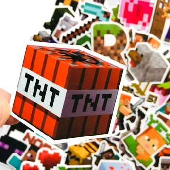 

Child Minecrafts Graffiti Sticker My Worlds Stationery Sticker Kid Trunk Suitcase Frigerator Notebook Stickers DIY Decal Decor