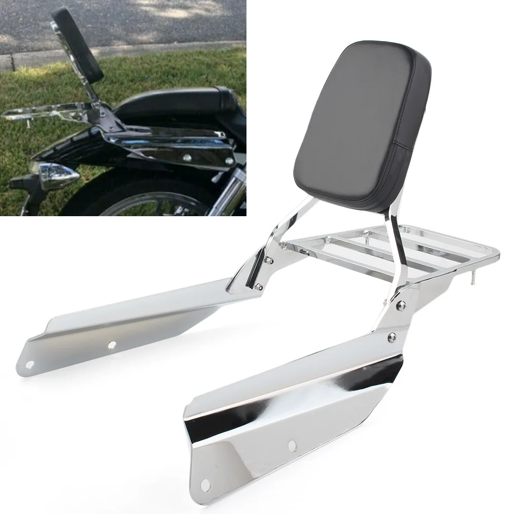 

Chrome Motorbike Sissy Bar Backrest with Luggage Rack For Honda VTX 1300C 1800C 1800F 2005 2006 2007 2008 2009 2010 2011