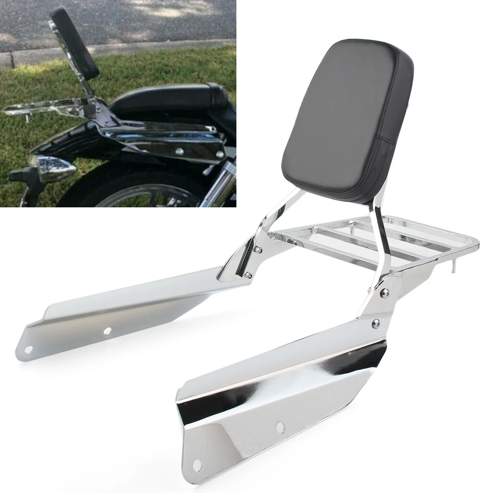 Chrome Sissy Bar Luggage Rack For Honda VTX 1300C VTX 1800C VTX 1800F