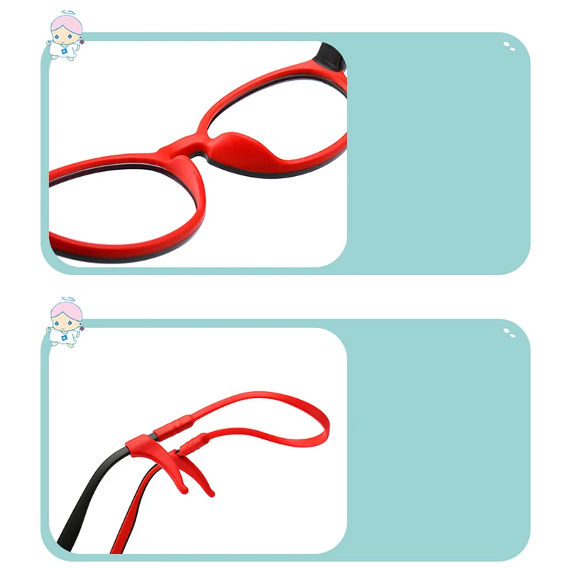 Оптические детские очки в оправе TR90 силиконовые детские гибкие защитные детские очки с диоптриями анти голубой свет