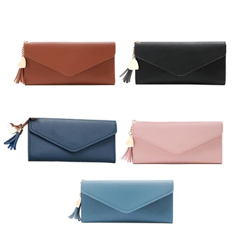 

New Women's Wallet Tassel Buckle Wallet Fashion Simple Wallet Student