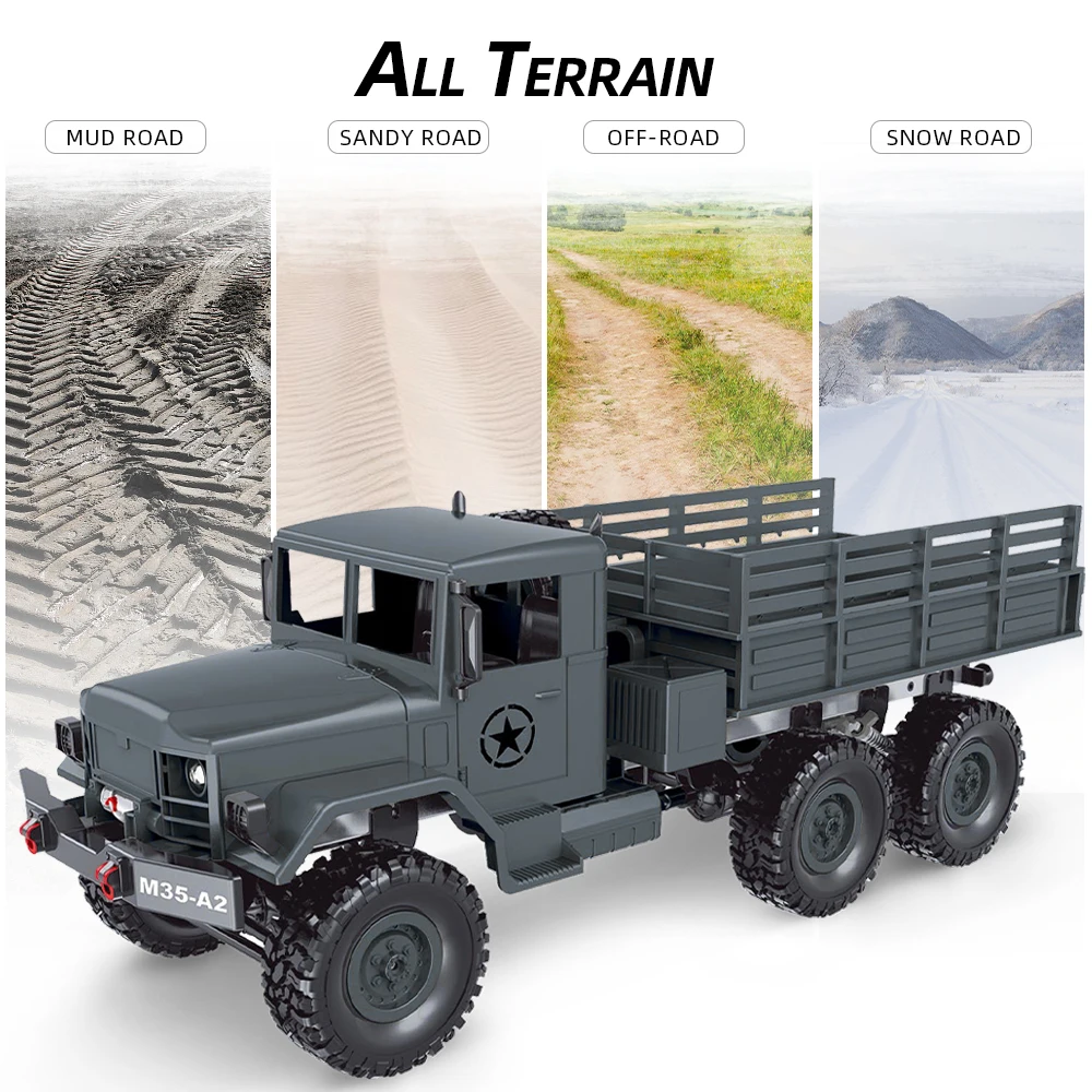 MN-77 1/16 военный грузовик 2,4 г 6WD внедорожный грузовик RTR высокоскоростной Электрический автомобиль светодиодный свет RC грузовик RC игрушки подарки для детей