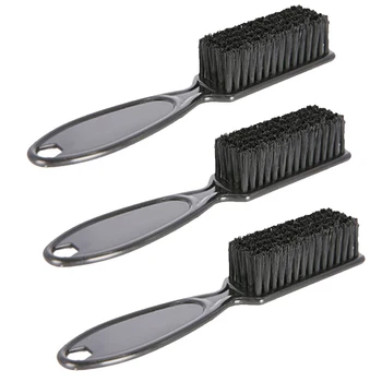 

3Pcs Fade Brush Comb Scissors Cleaning Brush Barber Shop Skin Fade Vintage Oil Head Shape Carving Cleaning Brush