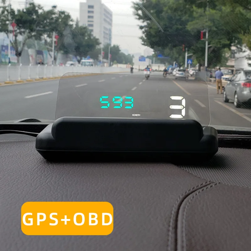 Автомобильный HUD дисплей HD складной большой экран автомобиля OBD Универсальный Спидометр