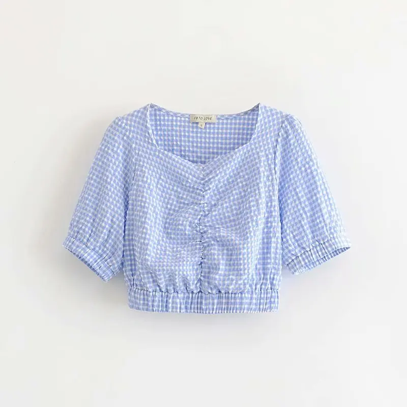 

LJ30-87149 European and American fashion style waist shirt