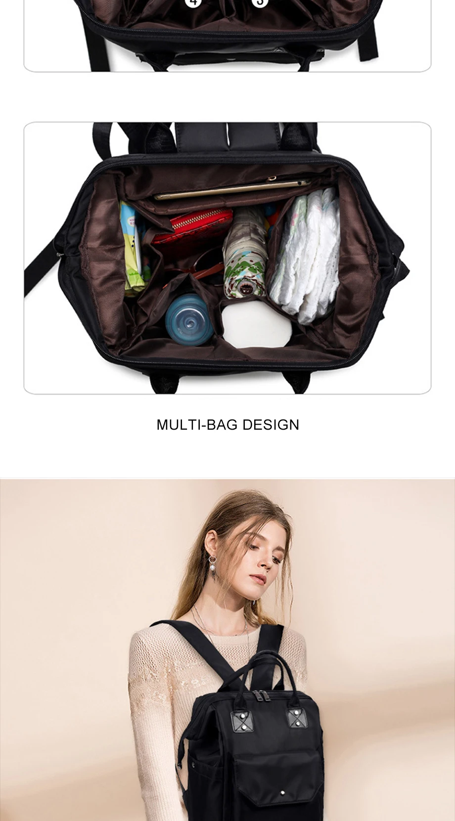 Snailhouse модная сумка для подгузников, рюкзак для мам, сумка для детской бутылочки для ухода за ребенком, сумка для кормления подгузников для