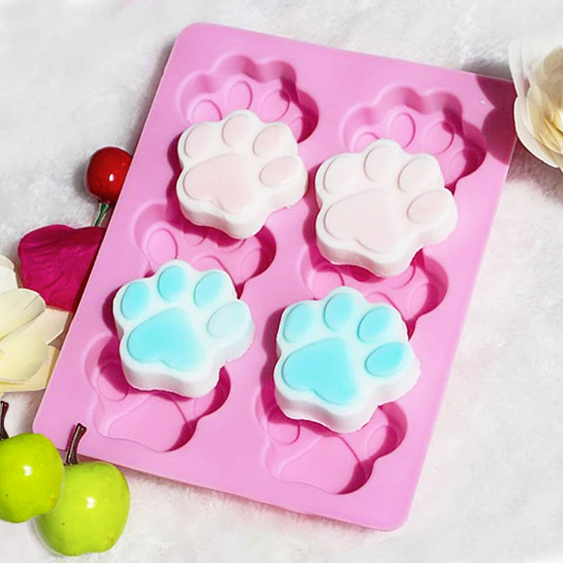 

Growneer Cat Claws Mold Pink Food Grade Silicone Mould Fondant Baking Biscuits Cookies Bakeware Chocolate Cake Decorating Tools