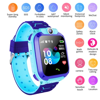 

S15A Multifunctional Kids Children Smart Watch Tracker Band 1.44" Touch Screen Chat Call Camera Alarm Clock LBS Positioning