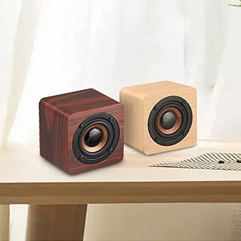 Q1 Деревянный Мини беспроводной Bluetooth динамик s Высококачественный деревянный сабвуфер Bluetooth 4,2 динамик с 1200 мАч большой батареей