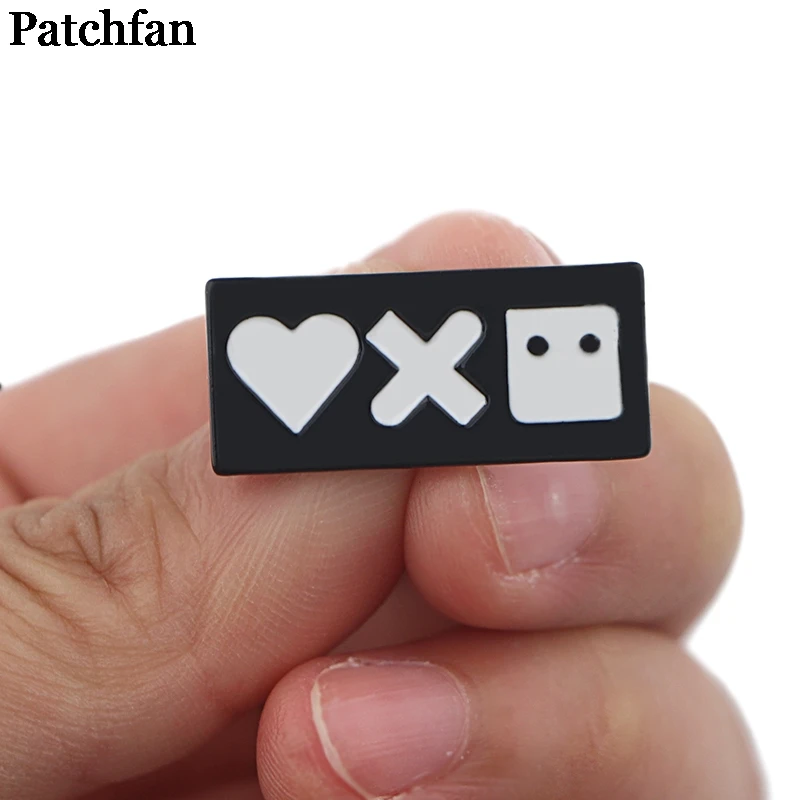 Броши Patchfan Love Death Robots мужские и женские эмалированные булавки из цинка медаль для рубашки рюкзак сумка для одежды украшение значок A2265