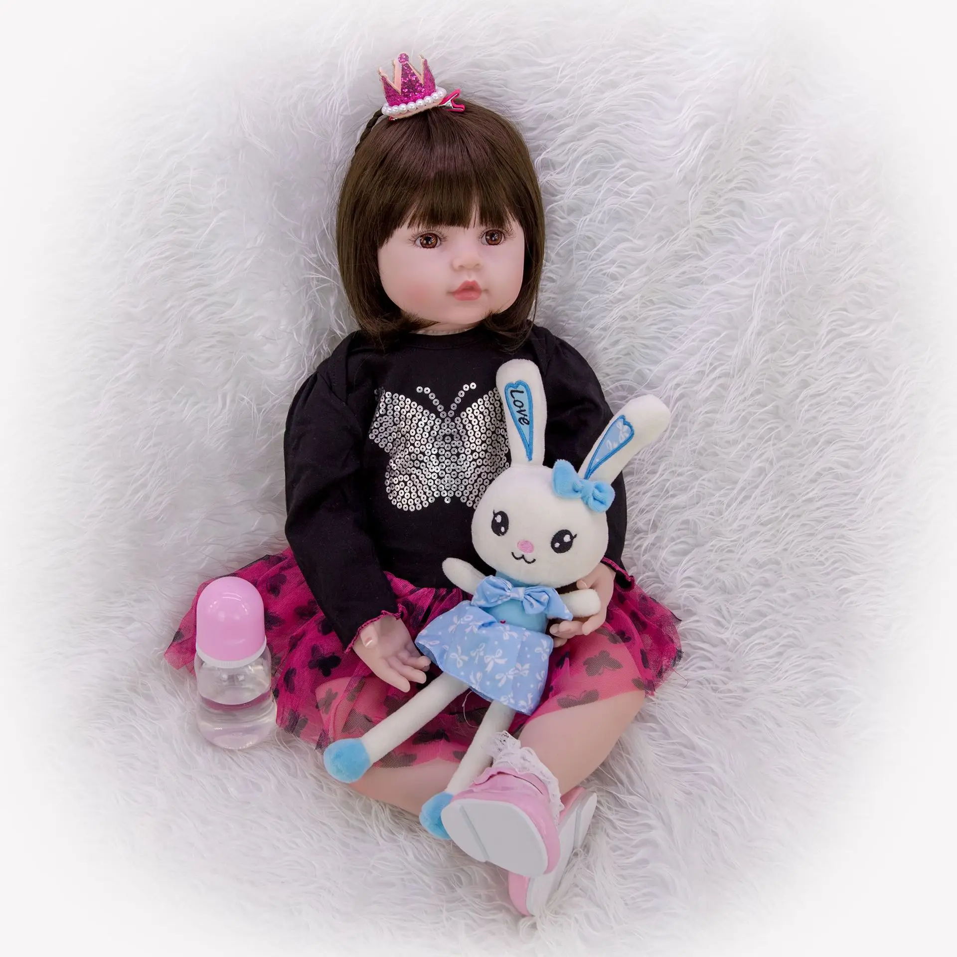 60 см Силиконовые Reborn Baby Doll Игрушки Реалистичная принцесса для малышей куклы для девочек Bonecas подарок на день рождения игровой дом