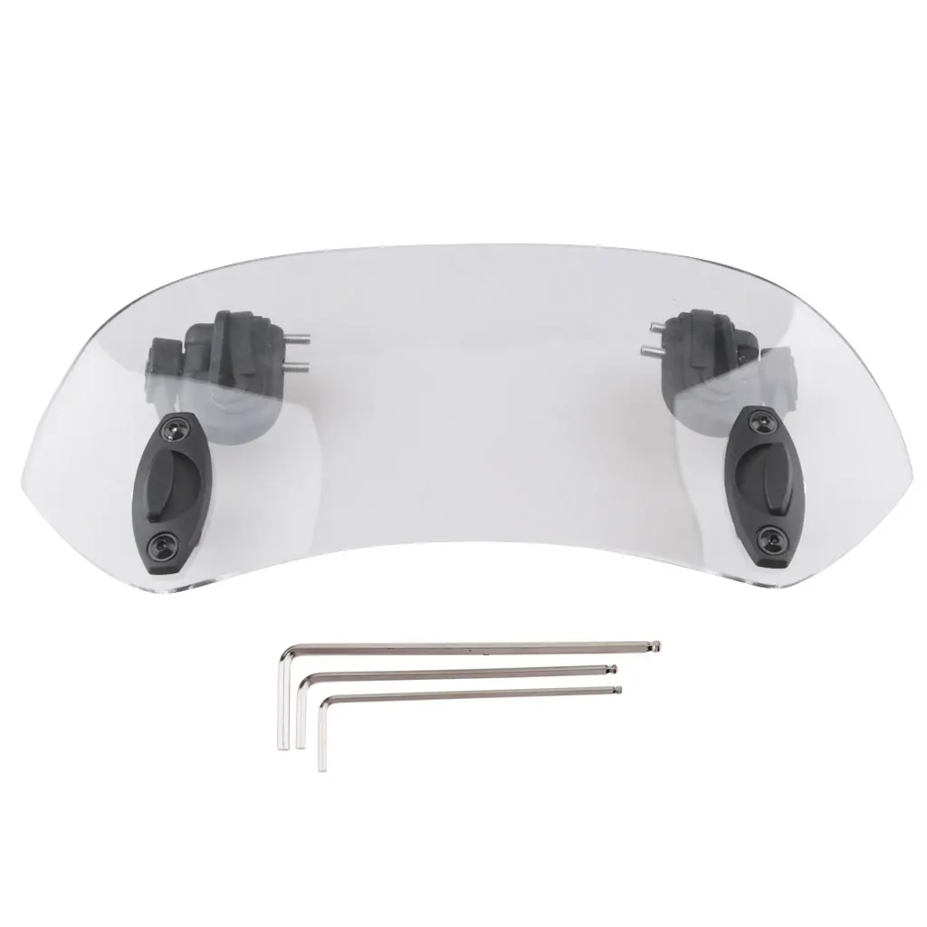 Motorcycle Adjustable Windshield Extension Spoiler Air Wind Deflector 280mm Motorcycle Adjustable Windshield Extension Spoiler Air Wind Deflector 280mm