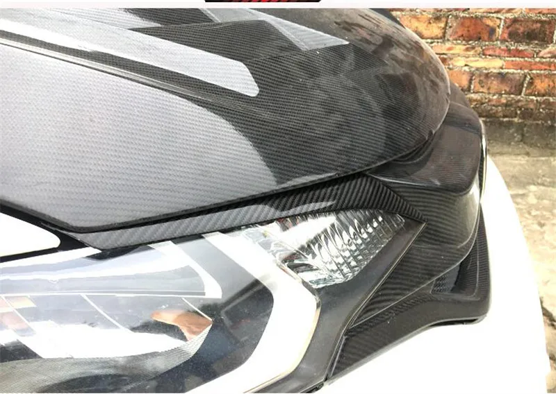 Для Honda fit Автомобильная фара лампа брови углеродного волокна 15 16 17 18 19 Honda Jazz высокое качество губы брови автозапчасти