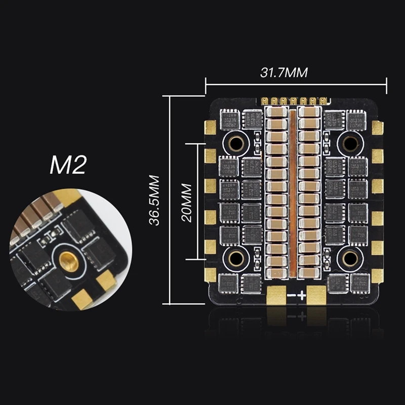 HGLTECH Forward 45A 4в1 мини ESC 20x20 мм Blheli_322-6S для FD445 стека