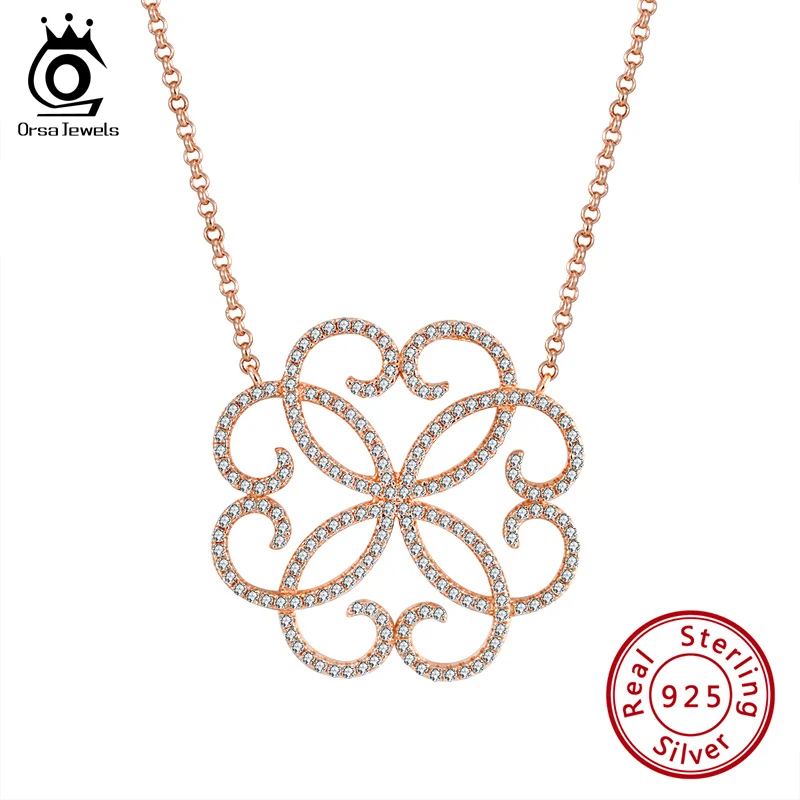 ORSA JEWELS женское ожерелье с подвеской в виде сердца из чистого стерлингового
