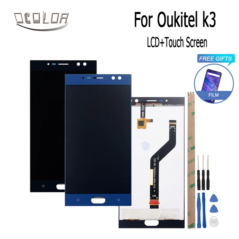 

ocolor For Oukitel K3 LCD Display and Touch Screen 5.5"Screen Digitizer Assembly Replacement +Film+Tools+Adhesive For Oukitel K3