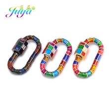 Juya DIY Decorative Fastener Carabiner Spiral Hooks Screw Lock Clasps Accessories For Mesh Chains Necklace Bracelet Making