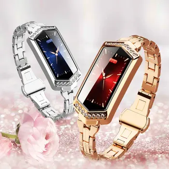 

Ladies fashion waterproof color big screen heart rate measurement smart bracelet smart watch information reminder bracelet